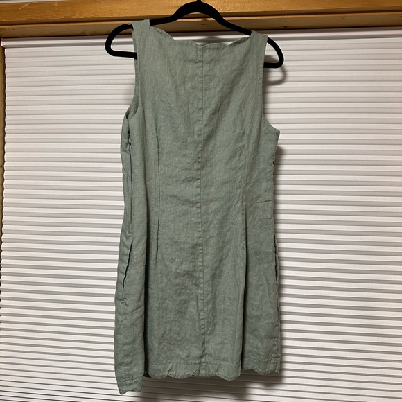 Abercrombie Premium Linen Scalloped Mini Dress - Picture 3 of 7